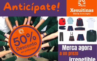 50% de desconto en uniformes