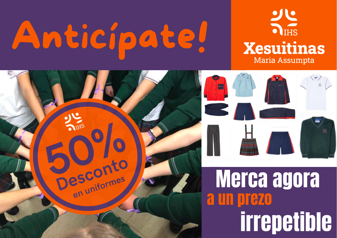 50% de desconto en uniformes