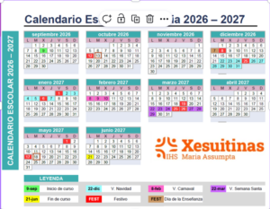 Calendario Escolar 26/27 Calendario Escolar 26/27